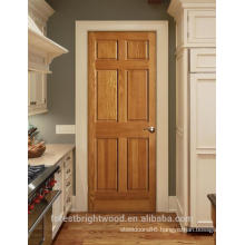 Pre-finished walnut wood interior doors 6 panel design